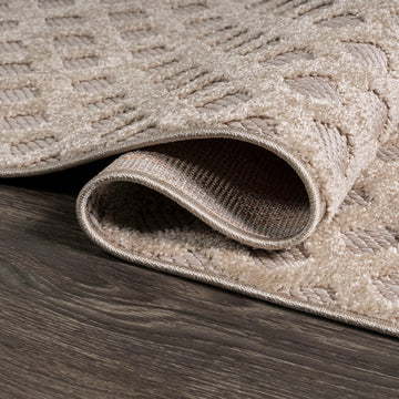 Rabat High-low Pile Mini-diamond Trellis Area Rug